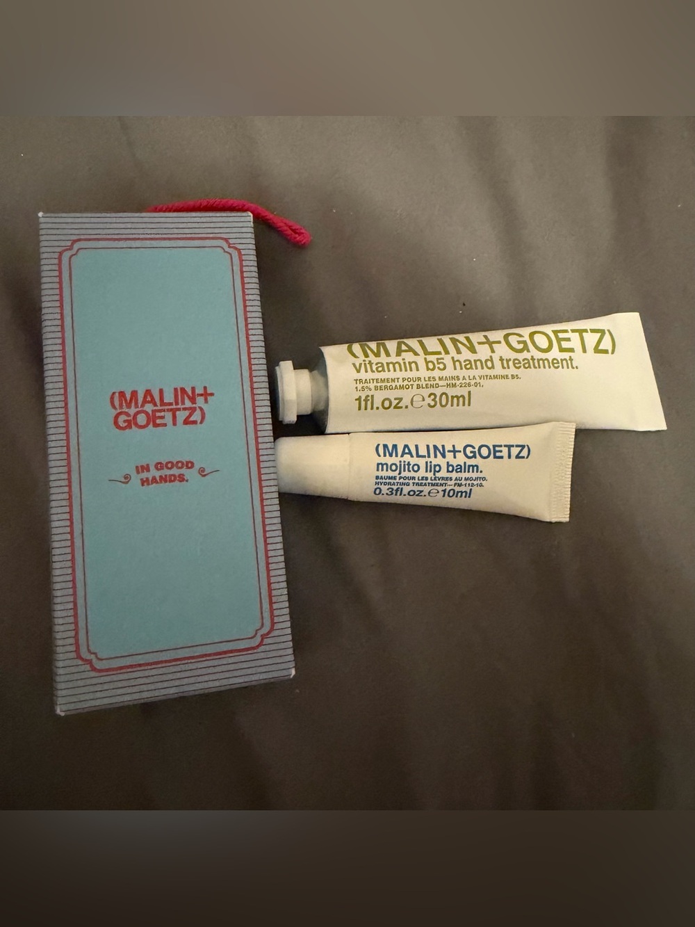 (Malin + Goetz) Mojito Lip Balm B5 Vitamin Hand treatment Cream Lotion Bergamont